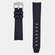 Load image into Gallery viewer, Max Curved End FKM Rubber 20mm Watch Strap Black
