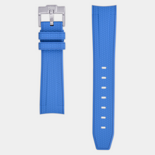 Load image into Gallery viewer, Max Curved End FKM Rubber 20mm Watch Strap Blue
