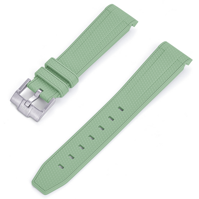 Max Curved End FKM Rubber 20mm Watch Strap Green