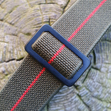 Load image into Gallery viewer, Max French Marine Nationale Elastic Watch Strap Green/Red PVD