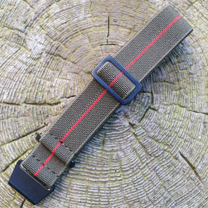 Max French Marine Nationale Elastic Watch Strap Green/Red PVD