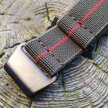 Load image into Gallery viewer, Max French Marine Nationale Elastic Watch Strap Green/Red PVD