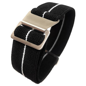 Max French Marine Nationale Elastic Watch Strap Black/White