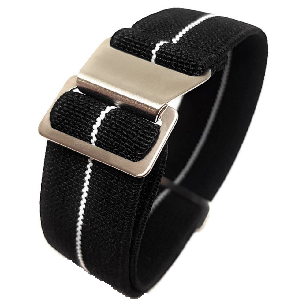 Max French Marine Nationale Elastic Watch Strap Black/White