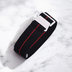 Max French Marine Nationale Elastic Watch Strap Black/Red