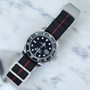 Max French Marine Nationale Elastic Watch Strap Black/Red
