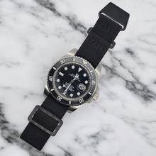 Load image into Gallery viewer, Max French Marine Nationale Elastic Watch Strap Black PVD
