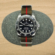 Load image into Gallery viewer, Max Premium Nylon NATO Watch Strap Green/Red