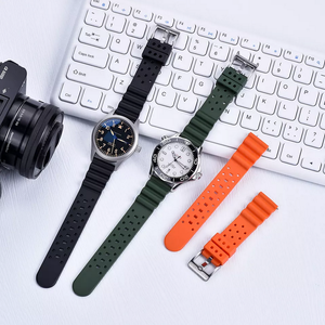 Max Wave Quick Release Silicone Soft Rubber Watch Strap Navy Blue