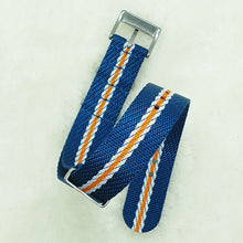 Load image into Gallery viewer, Max Premium Nylon NATO Watch Strap Blue/White/ Orange