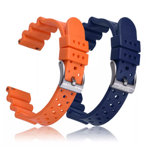 Max Wave Quick Release Silicone Soft Rubber Watch Strap Orange