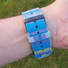 Load image into Gallery viewer, Max Tribal Fabric Watch Strap Compatible with all Apple iWatch Blue Multi-Coloured