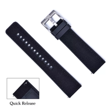 Load image into Gallery viewer, Max Sailcloth Watch Strap Black FKM Black Sailcloth