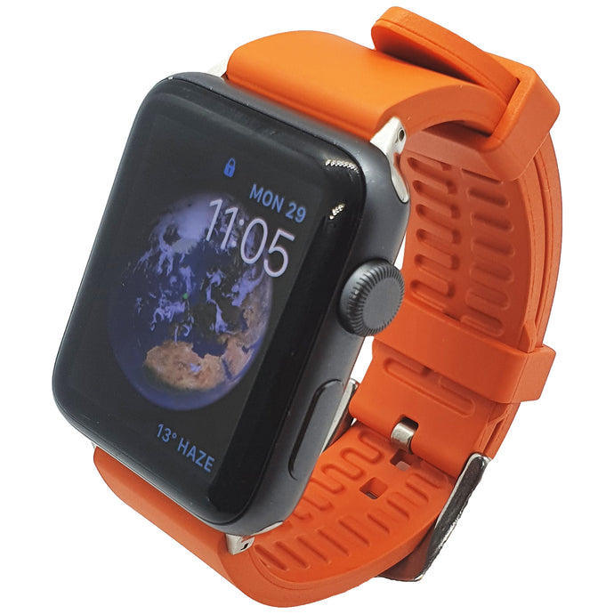 Max Apple FKM Rubber Replacement Watch Strap Orange