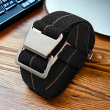 Load image into Gallery viewer, Max French Marine Nationale Elastic Watch Strap Black/Khaki