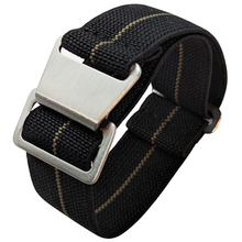 Load image into Gallery viewer, Max French Marine Nationale Elastic Watch Strap Black/Khaki