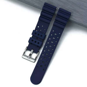Max Wave Quick Release Silicone Soft Rubber Watch Strap Navy Blue