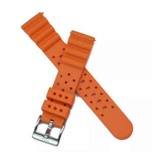 Max Wave Quick Release Silicone Soft Rubber Watch Strap Orange