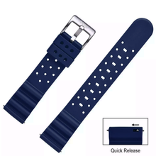 Load image into Gallery viewer, Max Wave Quick Release Silicone Soft Rubber Watch Strap Navy Blue