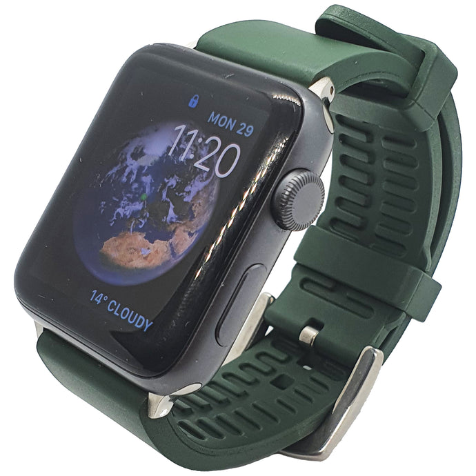 Max Apple FKM Rubber Replacement Watch Strap Green