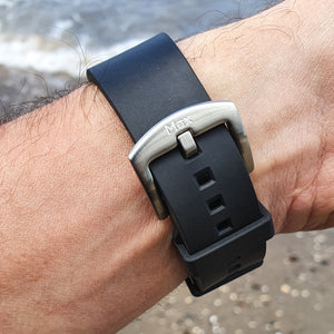 Max Apple FKM Rubber Replacement Watch Strap Black