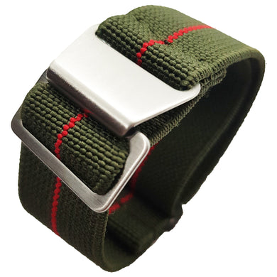 Max French Marine Nationale Elastic Watch Strap Green/Red