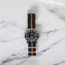 Load image into Gallery viewer, Max French Marine Nationale Elastic Watch Strap Black/Orange