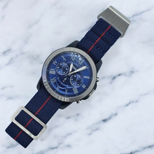 Load image into Gallery viewer, Max French Marine Nationale Elastic Watch Strap Navy Blue/Red