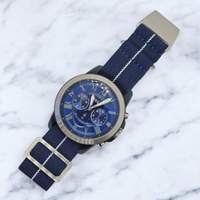 Load image into Gallery viewer, Max French Marine Nationale Elastic Watch Strap Navy Blue/White