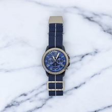 Load image into Gallery viewer, Max French Marine Nationale Elastic Watch Strap Navy Blue/White