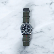 Load image into Gallery viewer, Max French Marine Nationale Elastic Watch Strap Green/Red PVD