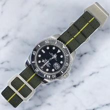 Load image into Gallery viewer, Max French Marine Nationale Elastic Watch Strap Green/Yellow