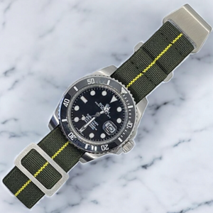 Max French Marine Nationale Elastic Watch Strap Green/Yellow