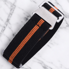 Load image into Gallery viewer, Max French Marine Nationale Elastic Watch Strap Black/Orange