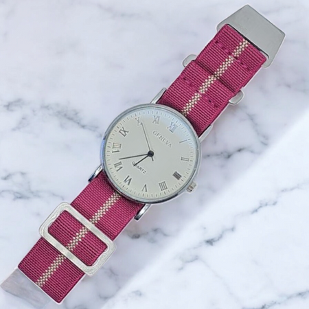 Max French Marine Nationale Elastic Watch Strap Pink/Sand