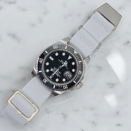 Max French Marine Nationale Elastic Watch Strap White