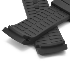 Max Curved End Watch Strap Black