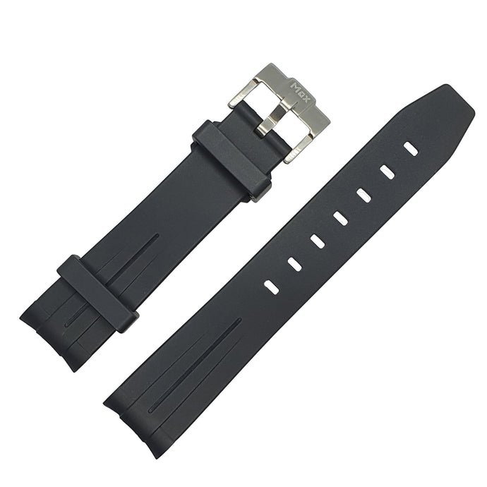 Max Curved End Watch Strap Black