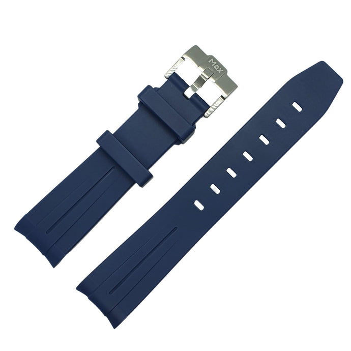 Max Curved End Watch Strap Blue
