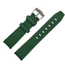 Load image into Gallery viewer, Max Curved End Watch Strap No Groove Green