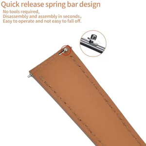 Max Epsom Leather Watch Strap Brown