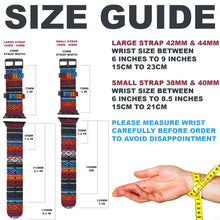 Load image into Gallery viewer, Max Tribal Fabric Watch Strap Compatible with all Apple iWatch Red/Blue Multi-Coloured