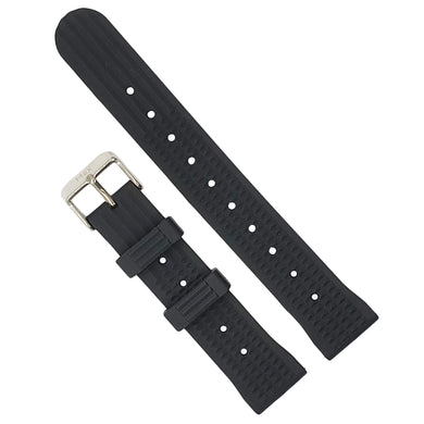 Max Waffle Style Watch Strap Black