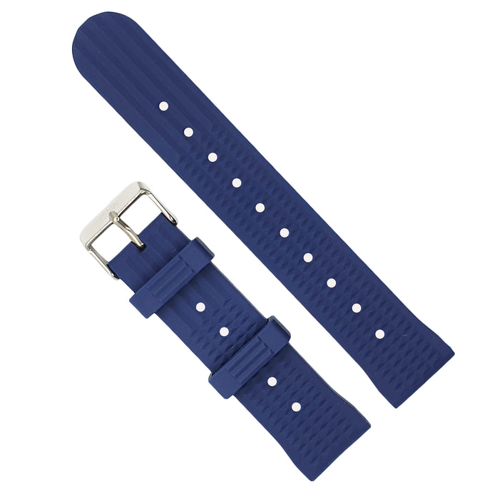 Max Waffle Style Watch Strap Blue