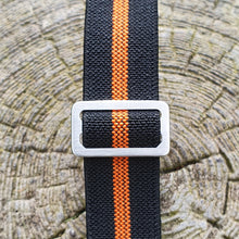 Load image into Gallery viewer, Max French Marine Nationale Elastic Watch Strap Black/Orange