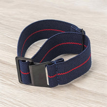 Load image into Gallery viewer, Max French Marine Nationale Elastic Watch Strap Blue Red PVD