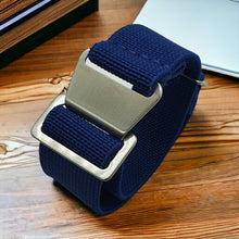 Load image into Gallery viewer, Max French Marine Nationale Elastic Watch Strap Navy Blue