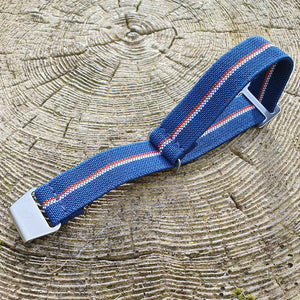 Max French Marine Nationale Elastic Watch Strap Navy Blue/White/Red
