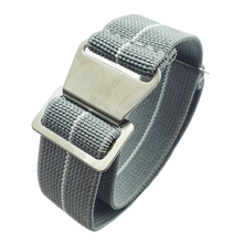 Load image into Gallery viewer, Max French Marine Nationale Elastic Watch Strap Grey/White