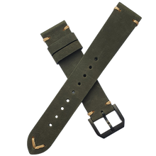 Load image into Gallery viewer, Max Original Genuine Leather Watch Strap Crazy Horse Olive